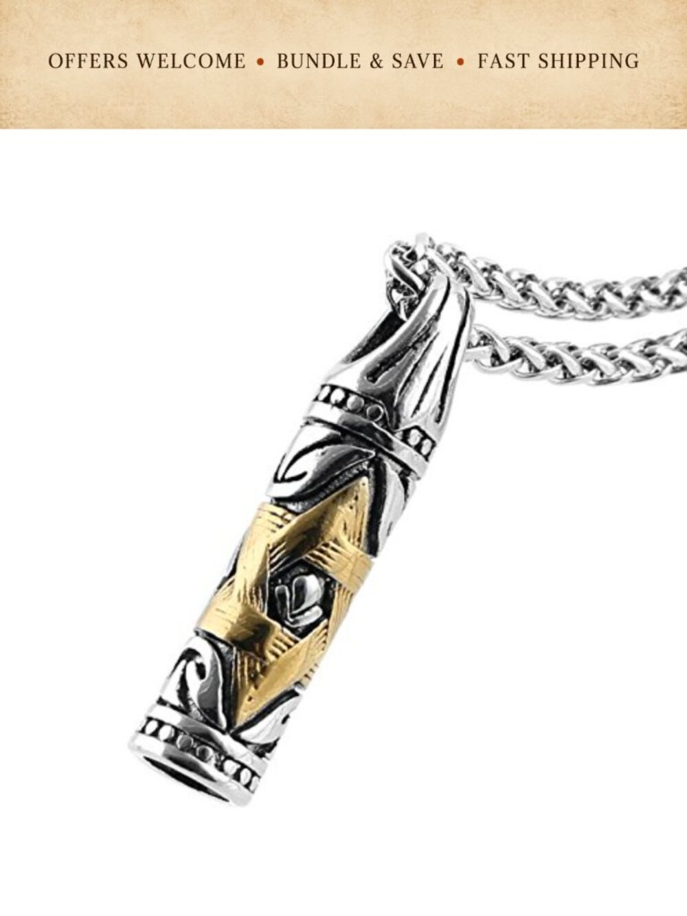 HZMAN Star of David Pendant Necklace Chain, Stainless Steel Israel Jewelry